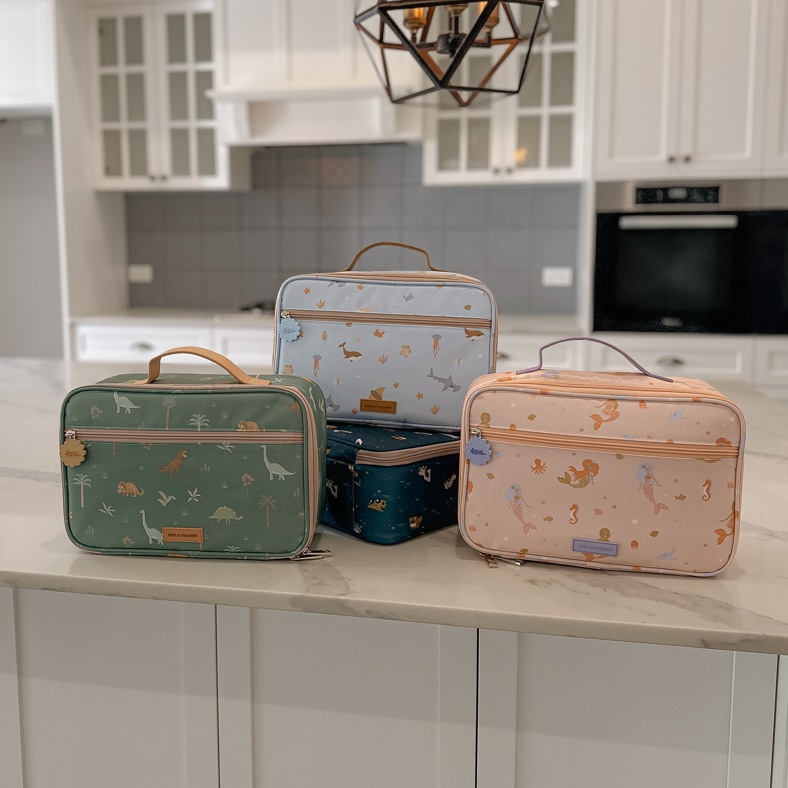 Ocean Creatures Sky Large Lunch Bag