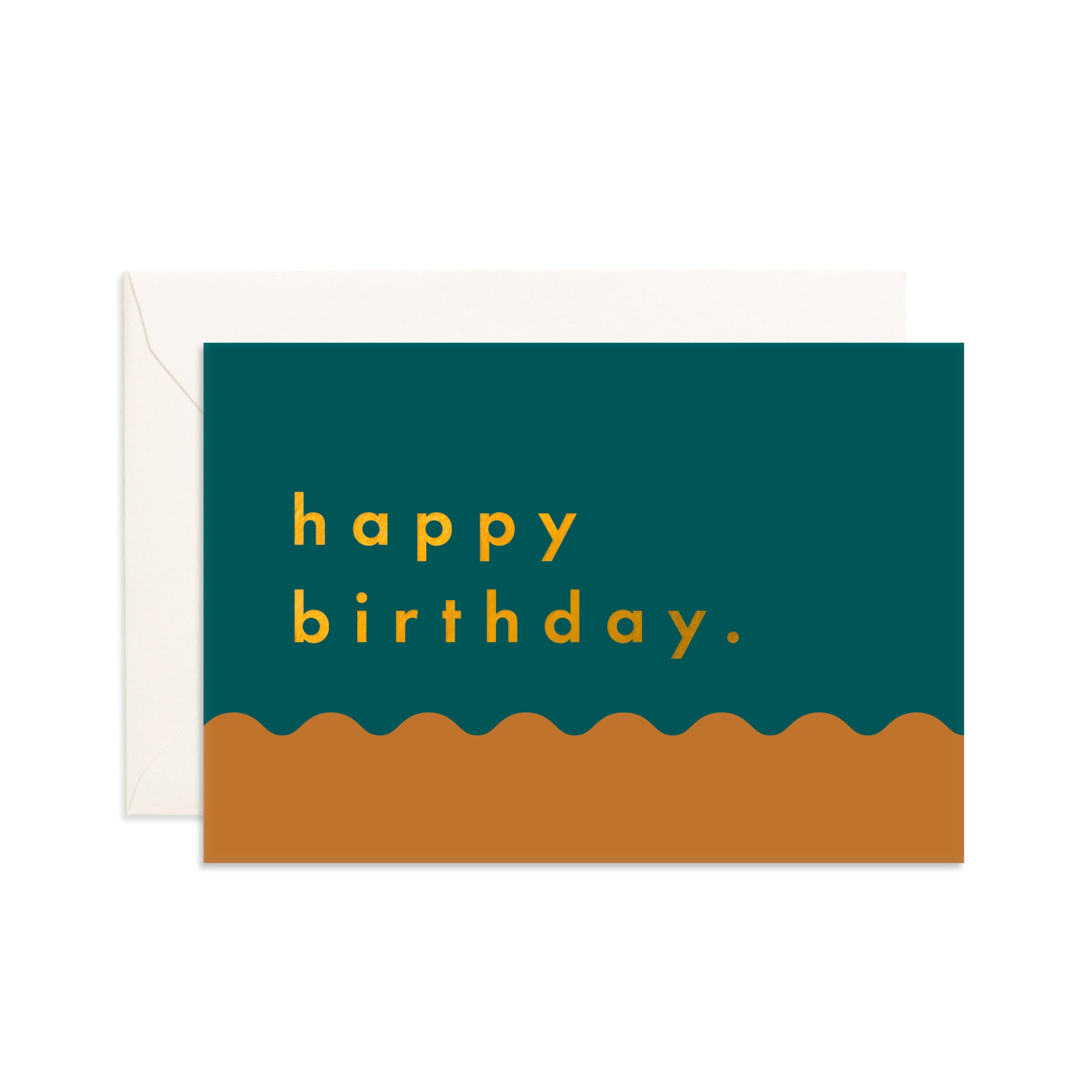 Birthday Rust Ripple Mini Greeting Card