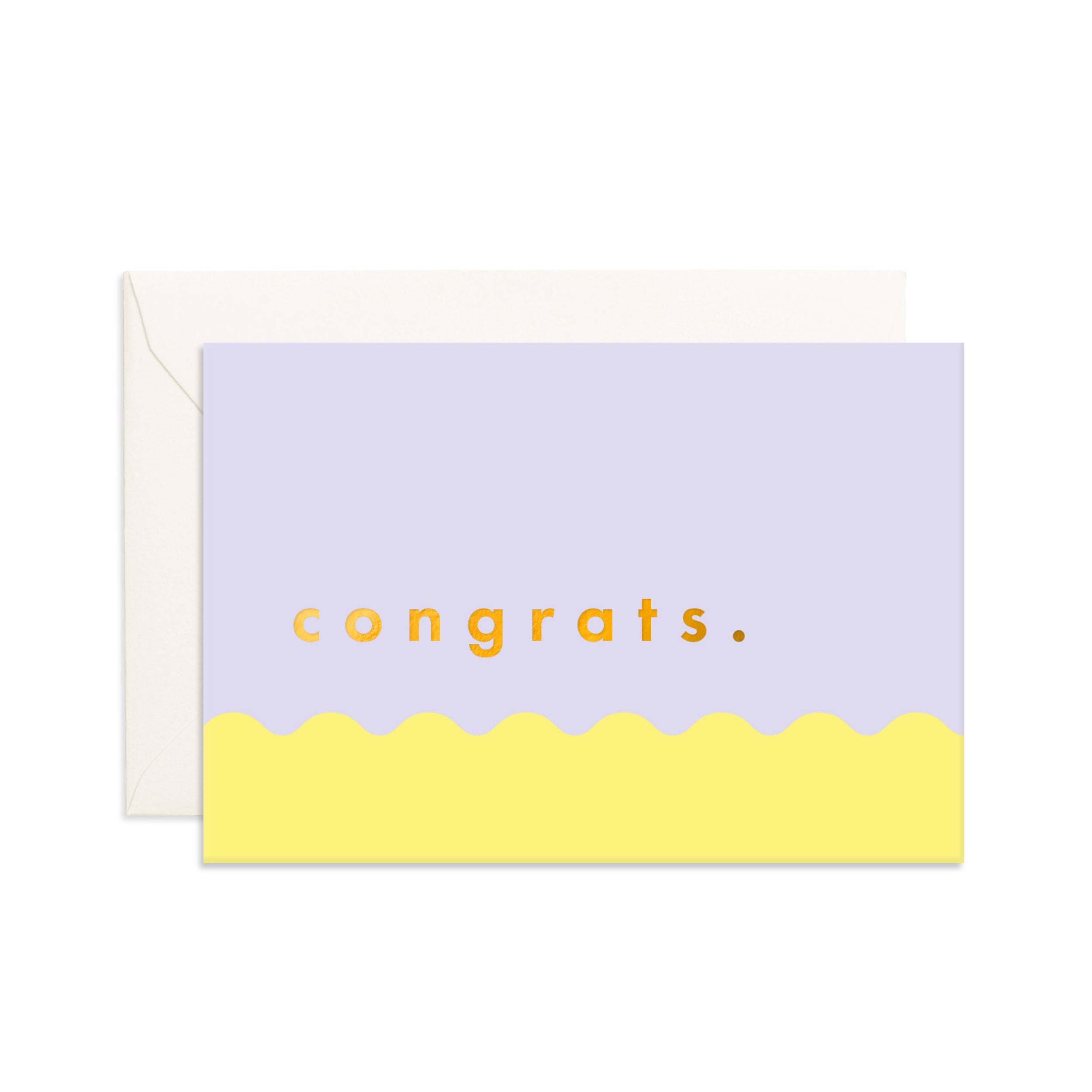 Congratulations Lilac Ripple Mini Greeting Card