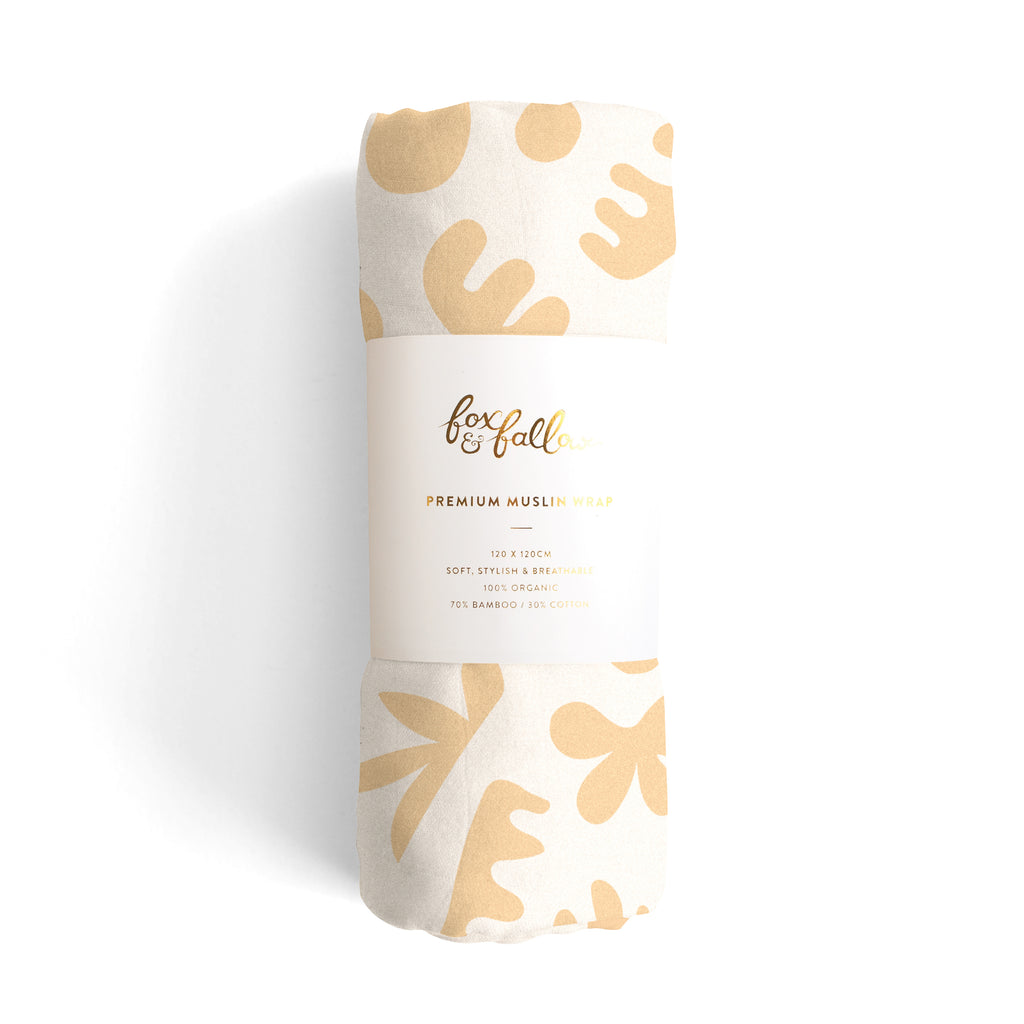 Forest Friends Caramel / Helios Organic Muslin Wrap Set - PRE-ORDER (MARCH)