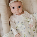 Forget-Me-Not Organic Muslin Wrap Swaddle