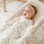 Forget-Me-Not Organic Muslin Wrap Swaddle