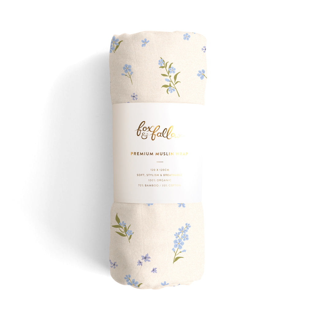 Forget-Me-Not / Broderie Organic Muslin Wrap Set