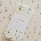 Forget-Me-Not Organic Fitted Bassinet Sheet/Change Pad Cover