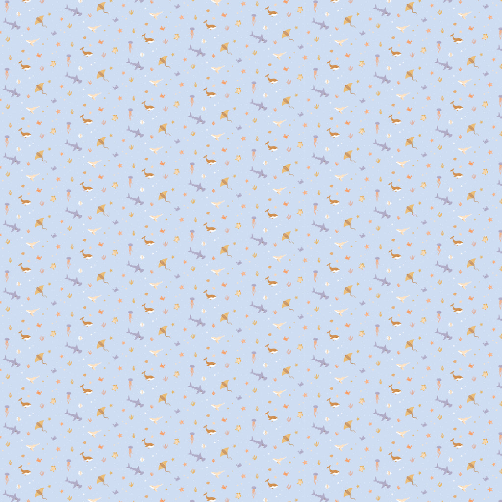 Ocean Creatures Sky / Marine Organic Muslin Wrap Set