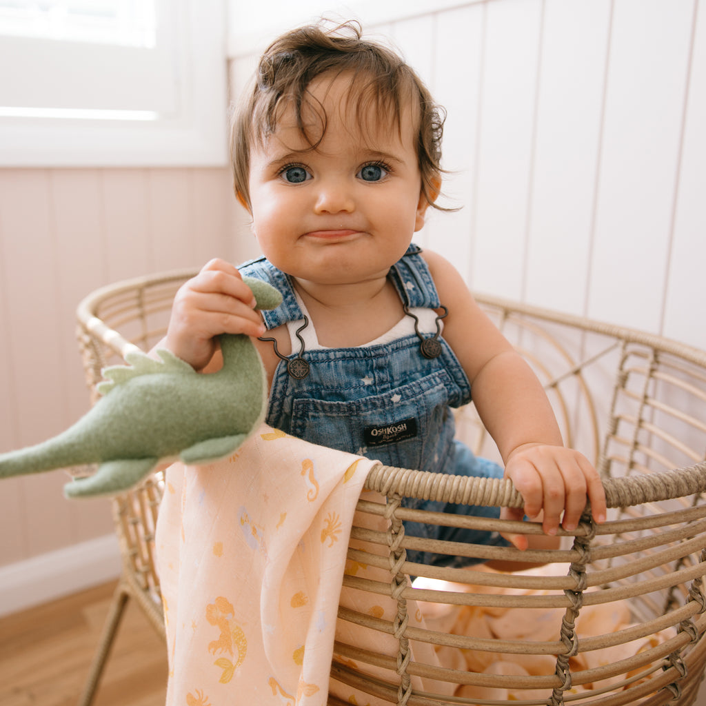 Mermaids Organic Muslin Wrap Swaddle - SECONDS