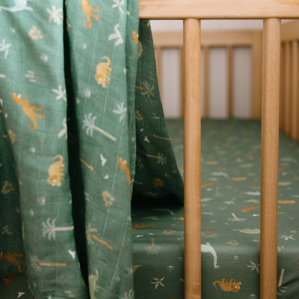 Dinos Organic Muslin Wrap Swaddle - PRE-ORDER (APRIL)
