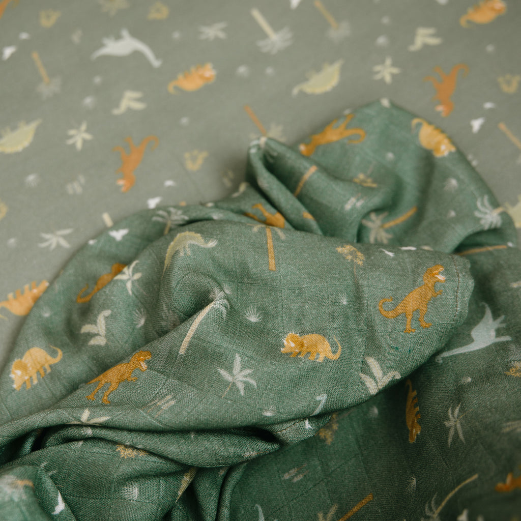 Dinos Organic Muslin Wrap Swaddle - PRE-ORDER (APRIL)