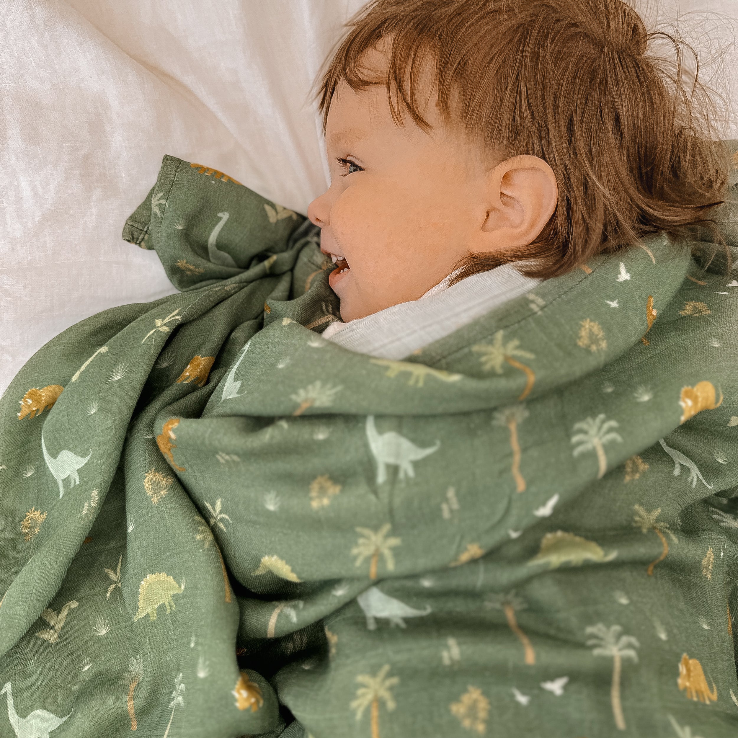 Dinos Organic Muslin Wrap Swaddle - PRE-ORDER (APRIL)