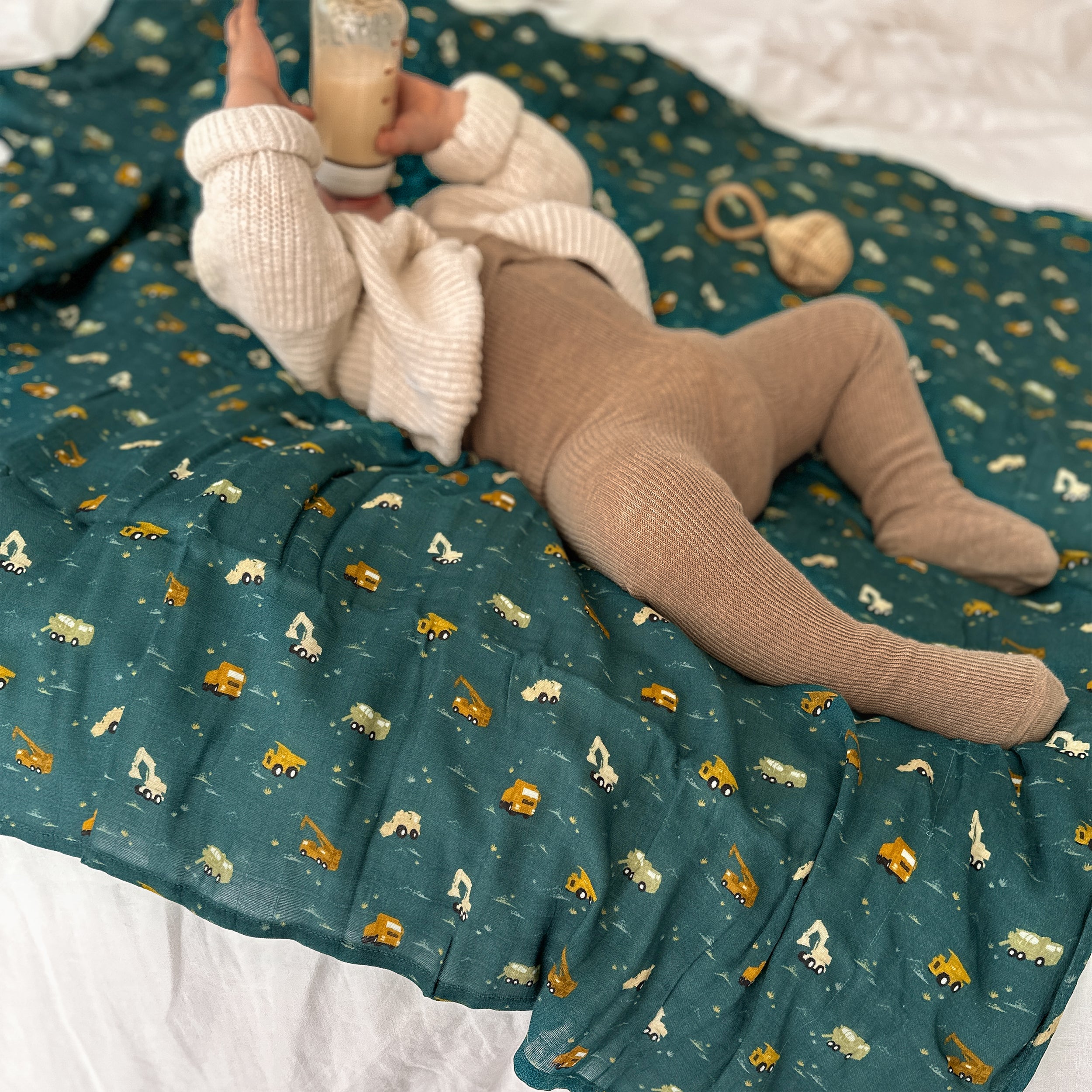 Trucks Organic Muslin Wrap Swaddle - SECONDS