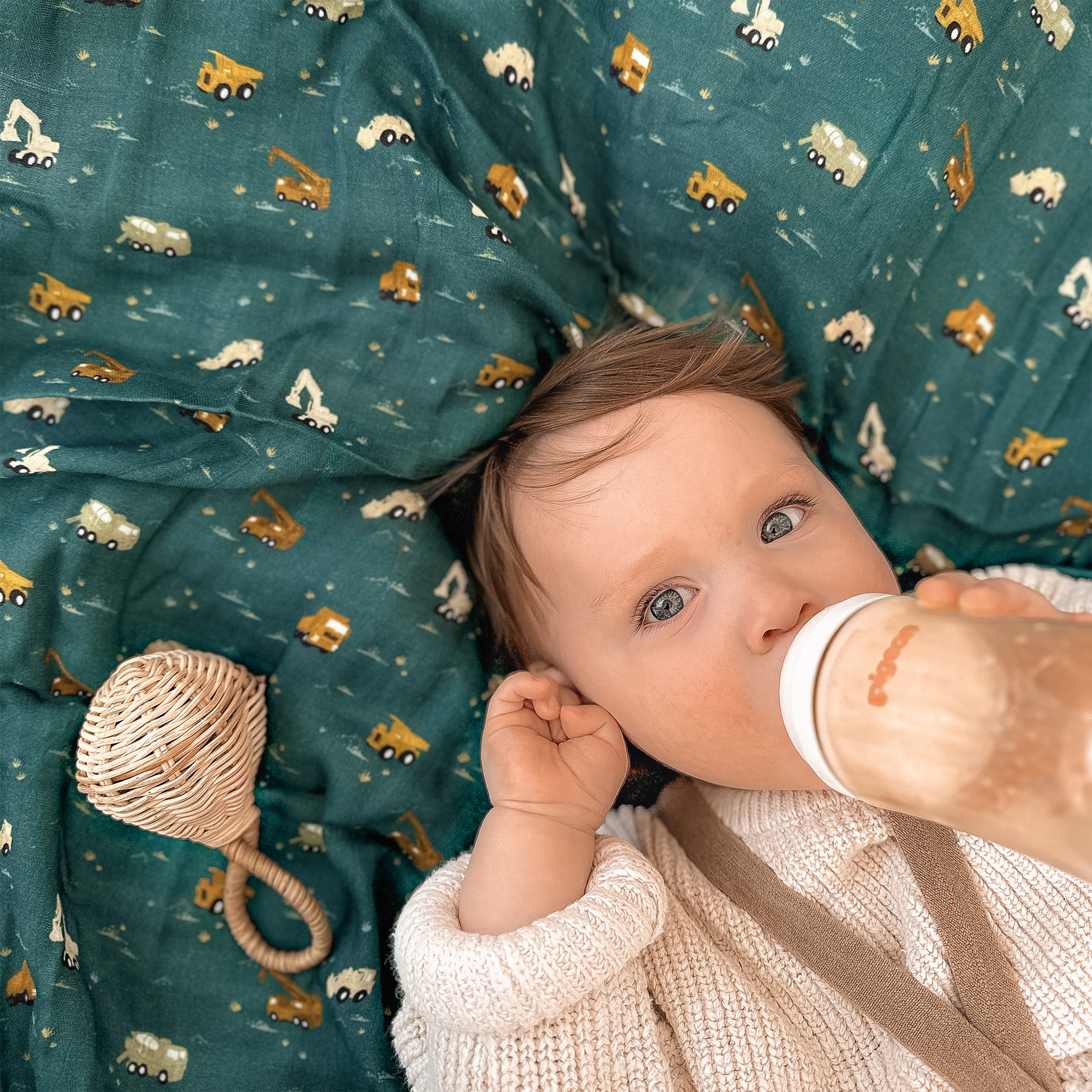 Trucks Organic Muslin Wrap Swaddle - SECONDS