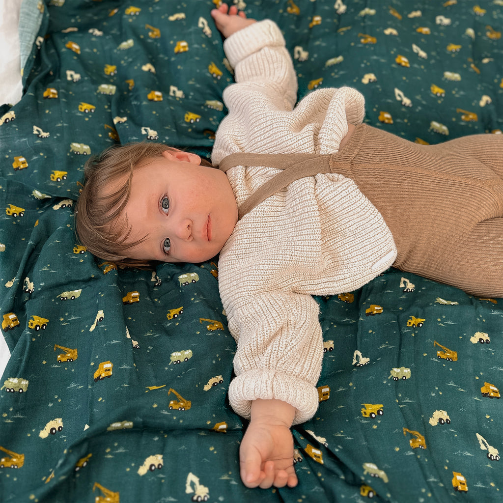 Trucks Organic Muslin Wrap Swaddle - SECONDS