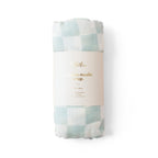 Sage Stripe / Sage Check Organic Muslin Wrap Set