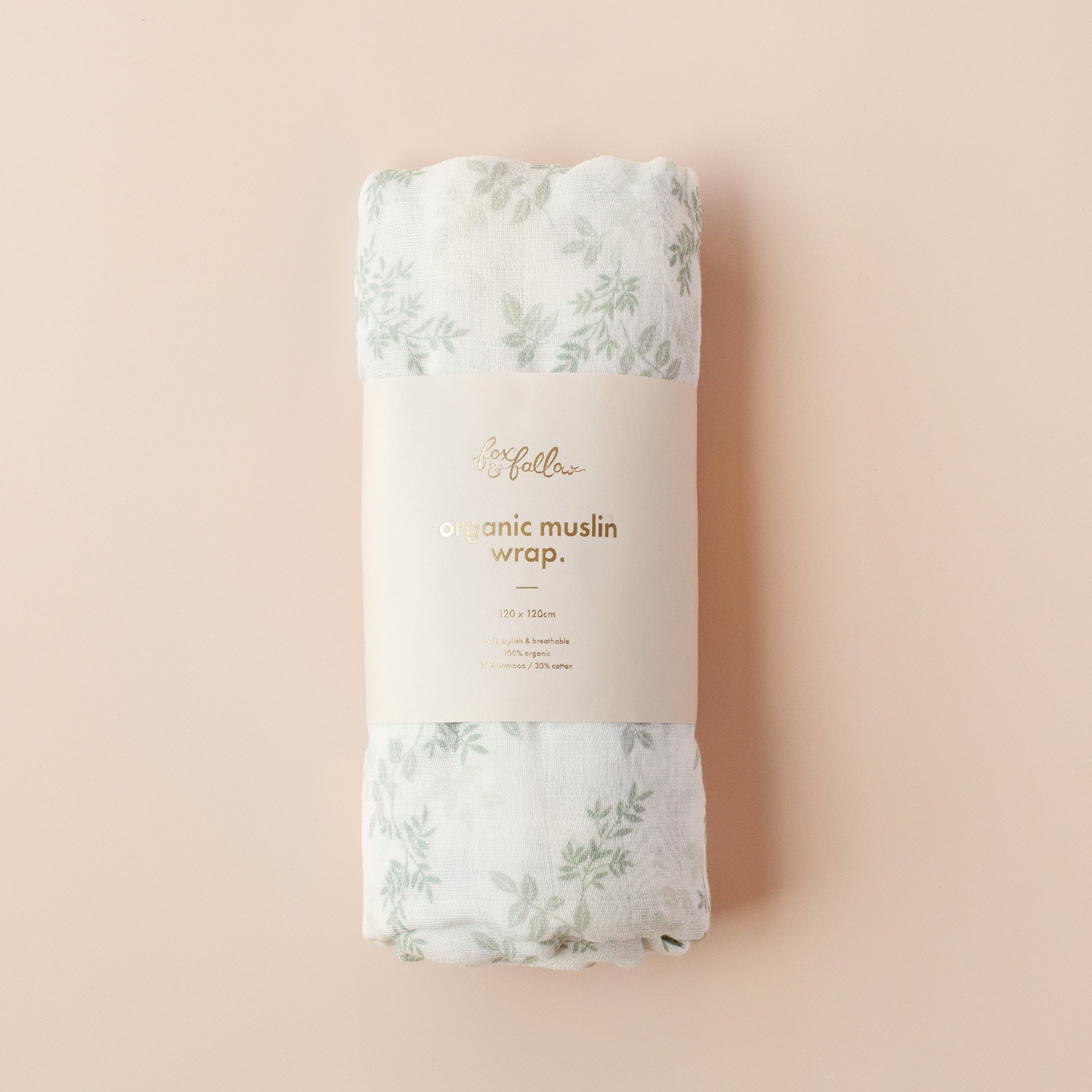 Sage Gingham Muslin Wrap