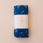 Forget-Me-Not Navy / Delphinium Organic Muslin Wrap Set