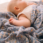 Forest Friends Cornflower Organic Muslin Wrap Swaddle - PRE-ORDER (ARRIVING APRIL)