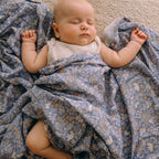 Forest Friends Cornflower Organic Muslin Wrap Swaddle - PRE-ORDER (ARRIVING APRIL)
