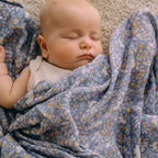 Forest Friends Cornflower Organic Muslin Wrap Swaddle - PRE-ORDER (ARRIVING APRIL)