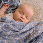 Forest Friends Cornflower Organic Muslin Wrap Swaddle - PRE-ORDER (ARRIVING APRIL)