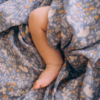 Forest Friends Cornflower Organic Muslin Wrap Swaddle - PRE-ORDER (ARRIVING APRIL)