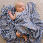 Forest Friends Cornflower Organic Muslin Wrap Swaddle - PRE-ORDER (ARRIVING APRIL)