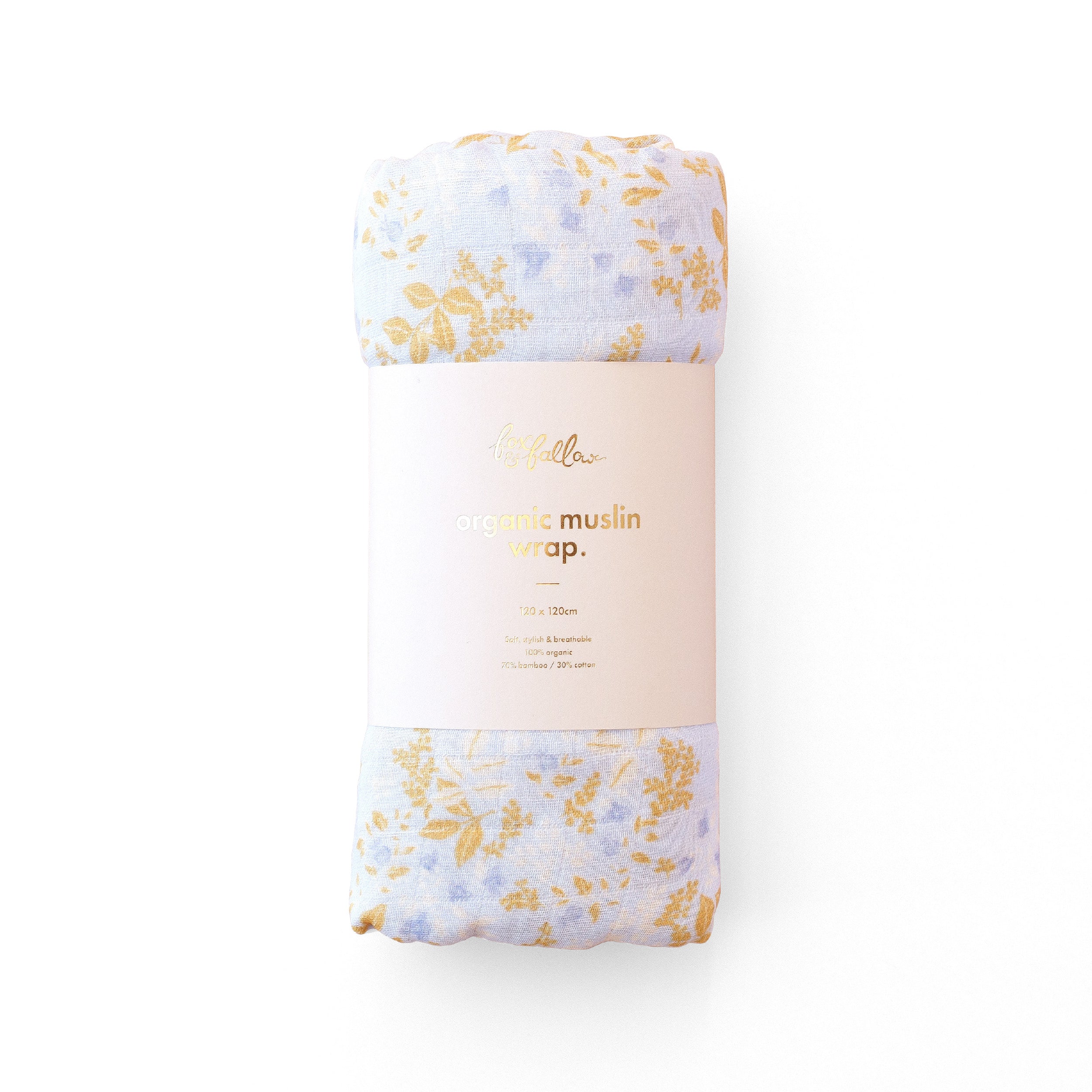 Delphinium Organic Muslin Wrap Swaddle - LAST CHANCE