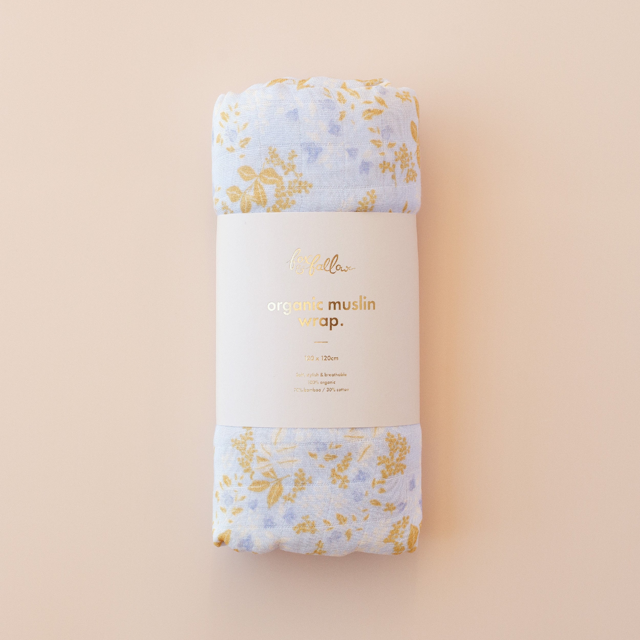 Delphinium Organic Muslin Wrap Swaddle - LAST CHANCE