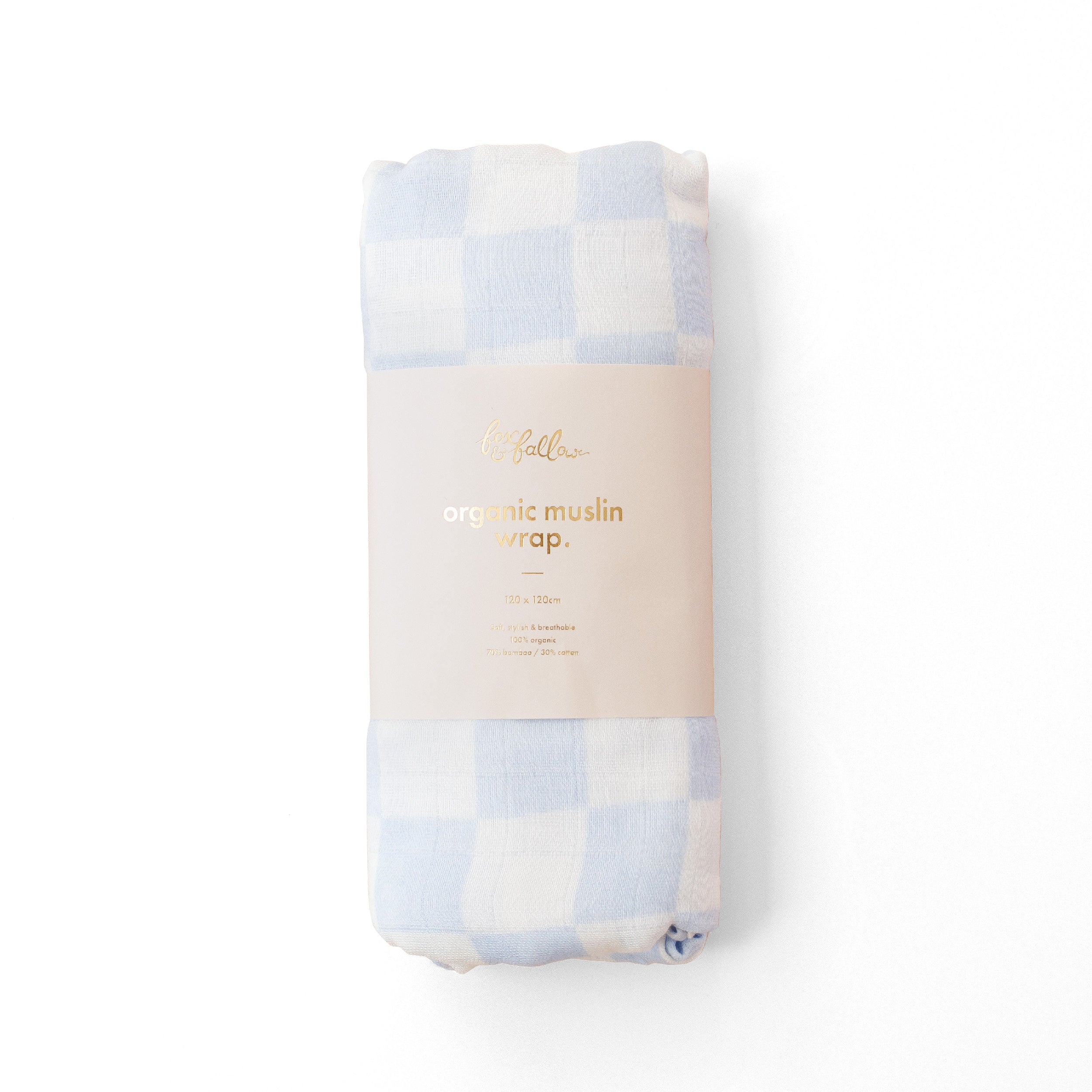 Powder Check Organic Muslin Wrap Swaddle - PRE-ORDER (ARRIVING APRIL)