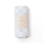 Cloud Stripe / Powder Check Organic Muslin Wrap Set - SOLD OUT (NEXT DROP ARRIVING APRIL 2026)