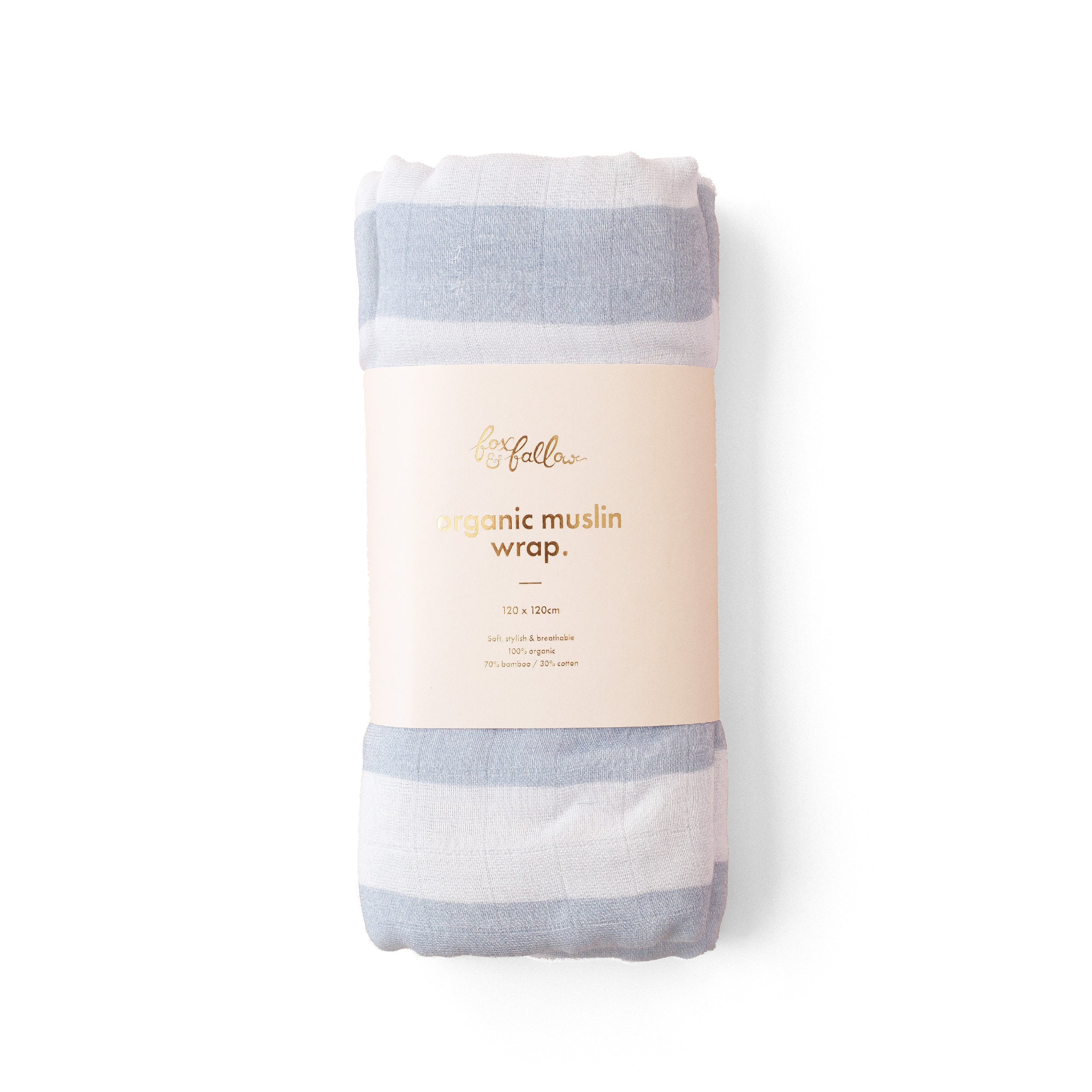 Cloud Stripe Organic Muslin Wrap Swaddle - PRE-ORDER (ARRIVING APRIL)