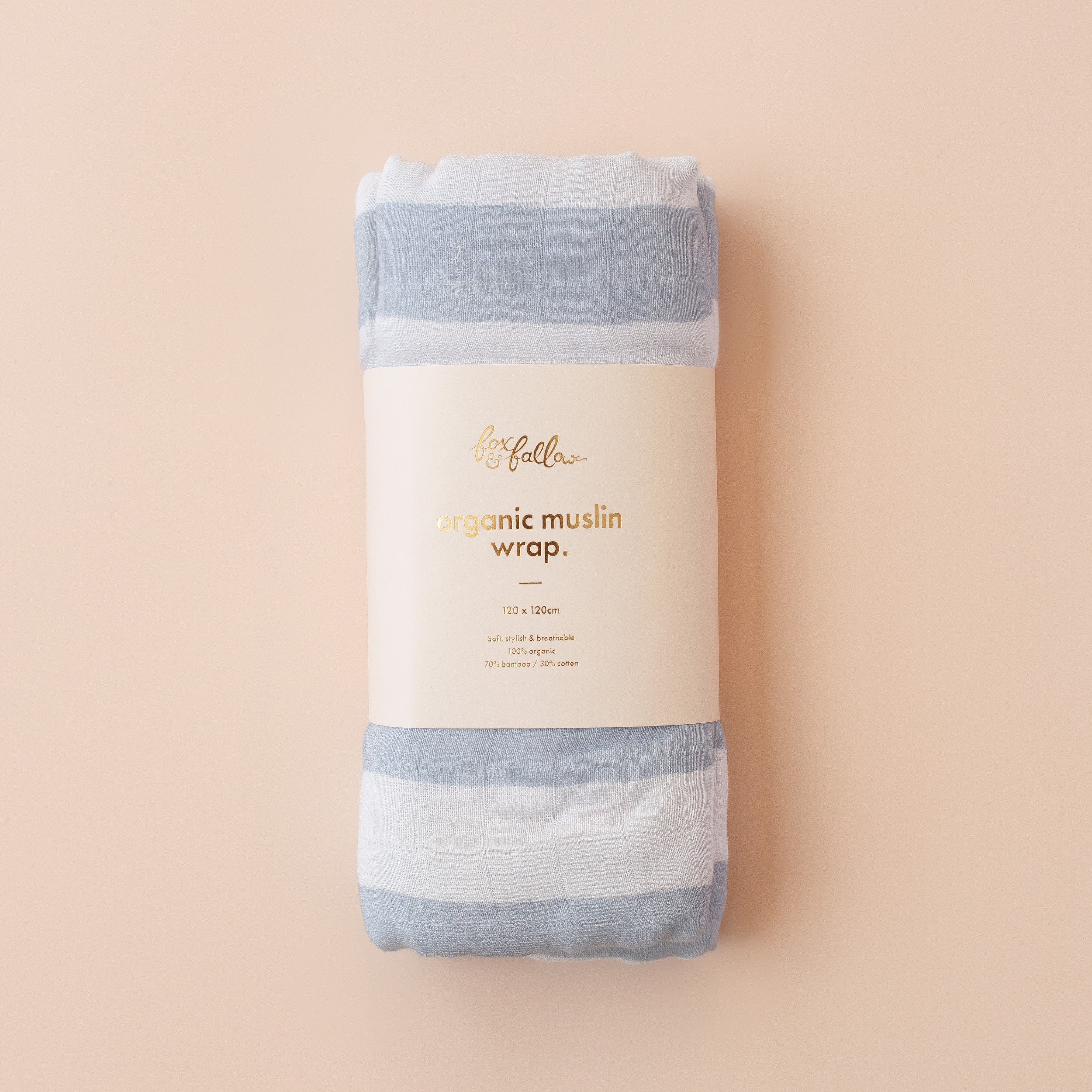 Cloud Stripe Organic Muslin Wrap Swaddle - PRE-ORDER (ARRIVING APRIL)