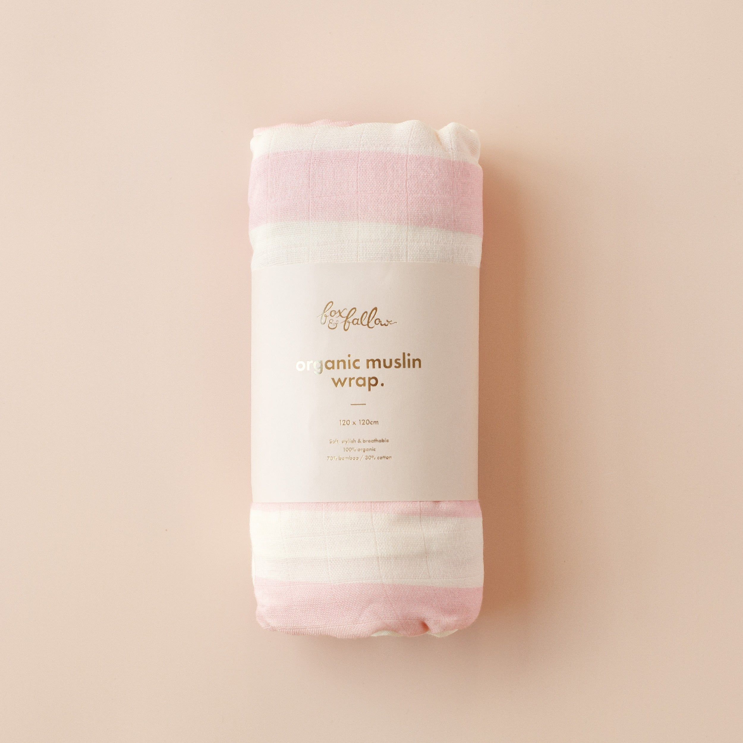 Petal Stripe Organic Muslin Wrap Swaddle - PRE-ORDER (APRIL)