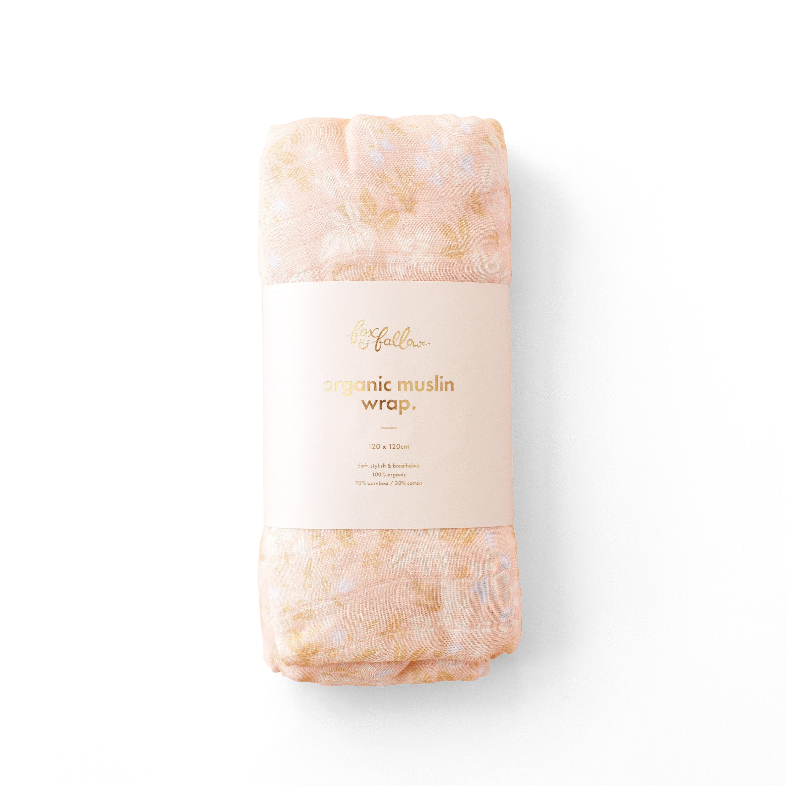 Wild Peony Organic Muslin Wrap Swaddle