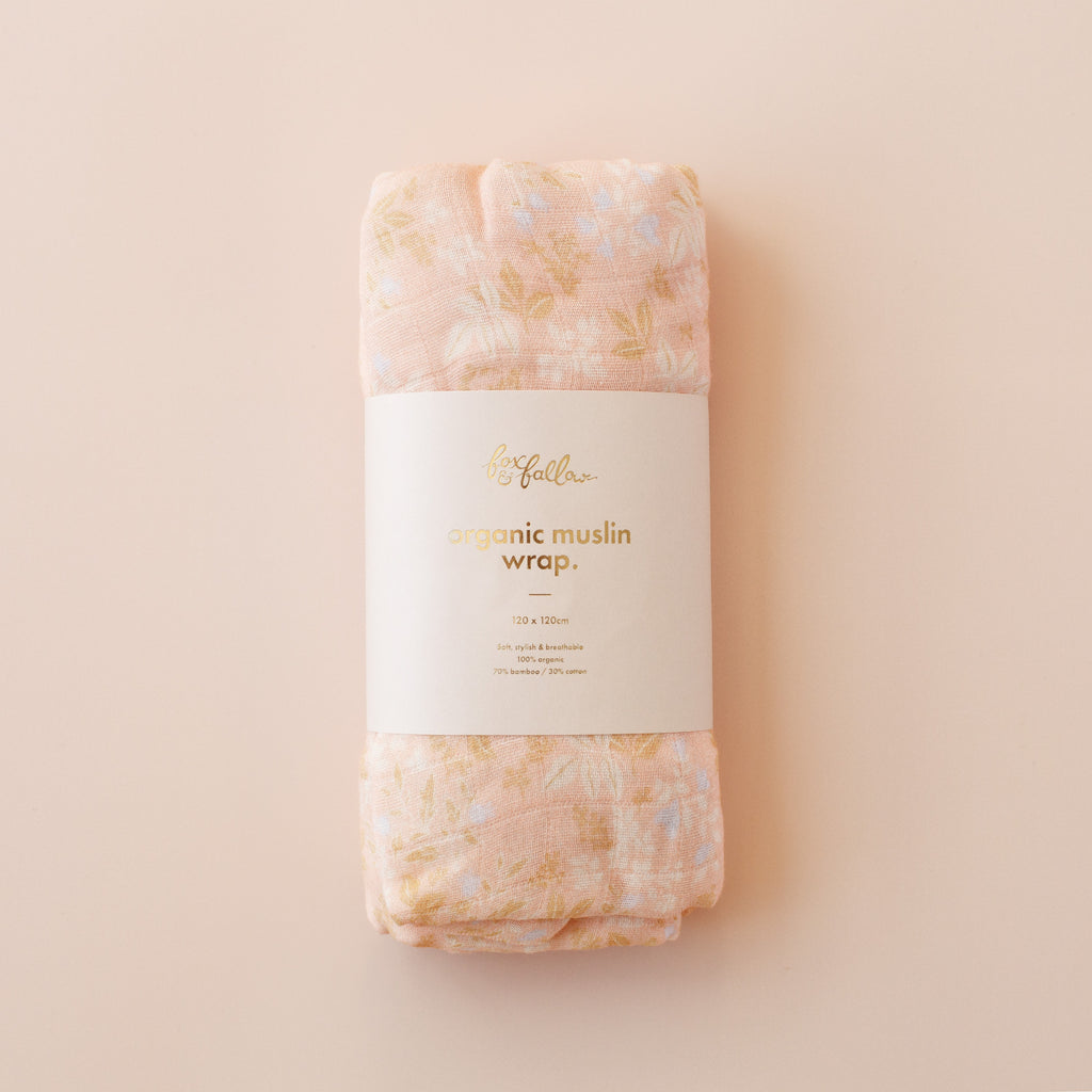 Wild Peony / Mermaids Organic Muslin Wrap Set