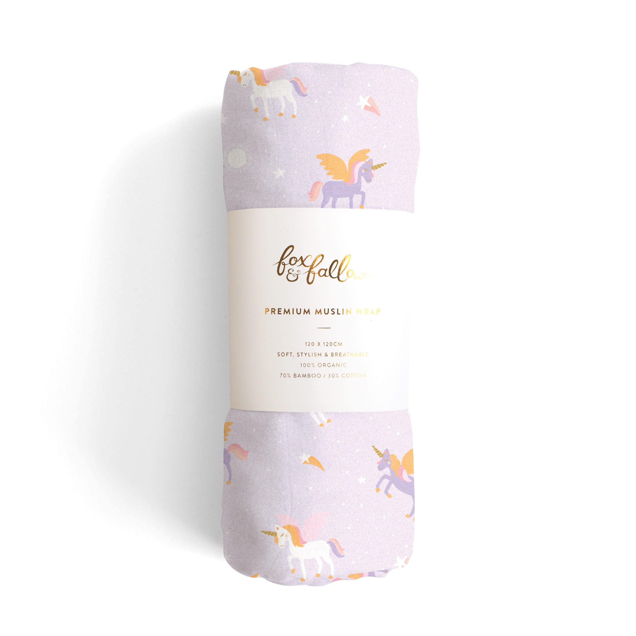 Unicorns Organic Muslin Wrap Swaddle - PRE-ORDER (MARCH)