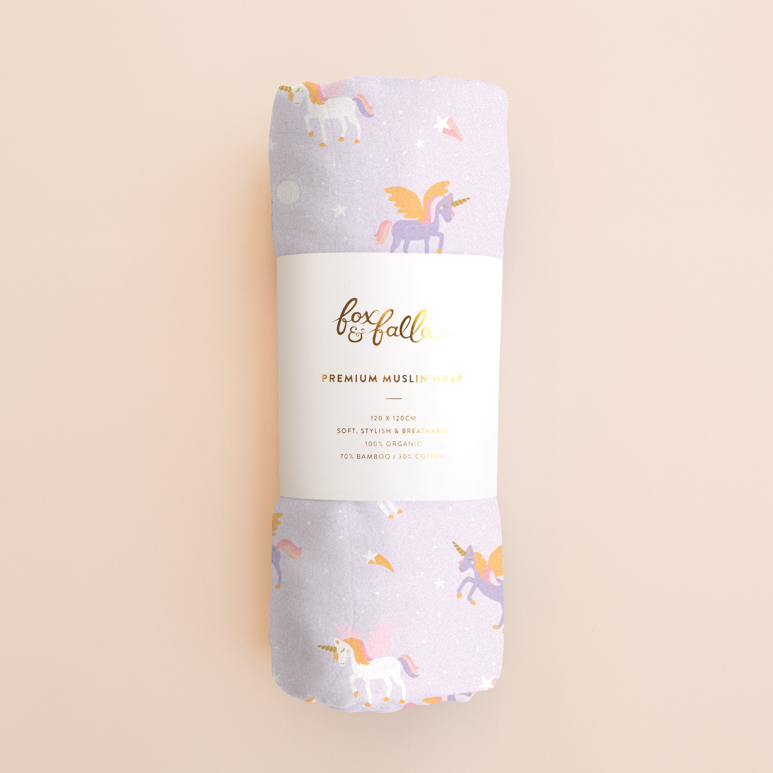 Unicorns Organic Muslin Wrap Swaddle - PRE-ORDER (MARCH)