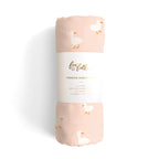 Pink Ducks Muslin Wrap Swaddle