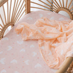 Pink Doves Muslin Wrap Swaddle