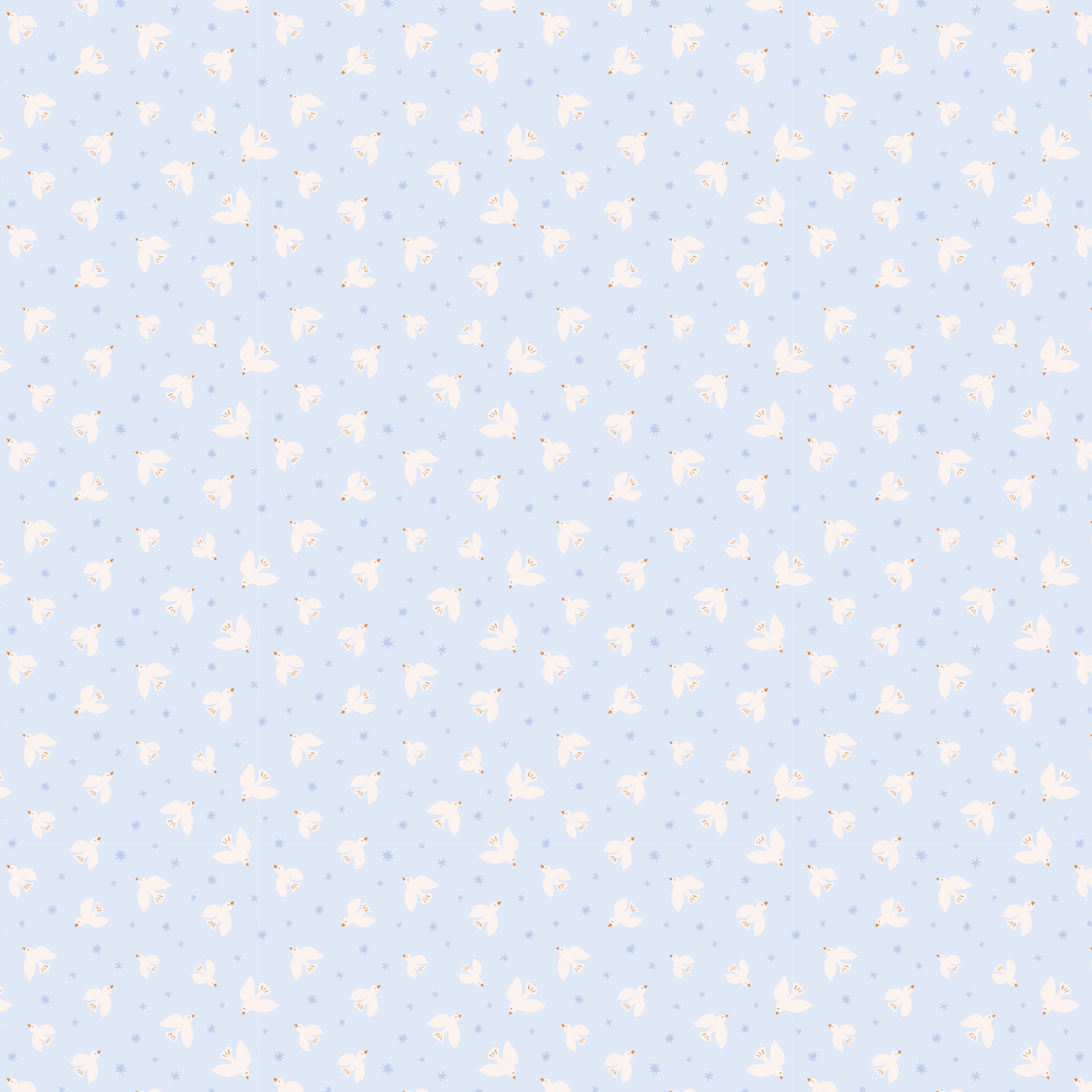 Blue Doves Muslin Wrap Swaddle - PRE-ORDER (APRIL)