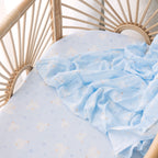 Blue Doves Muslin Wrap Swaddle