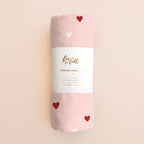 Little Hearts Muslin Wrap Swaddle