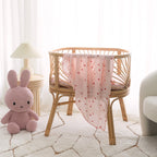 Little Hearts Organic Fitted Bassinet Sheet/Change Pad Cover