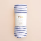 Navy Stripe Muslin Wrap Swaddle - PRE-ORDER (APRIL)