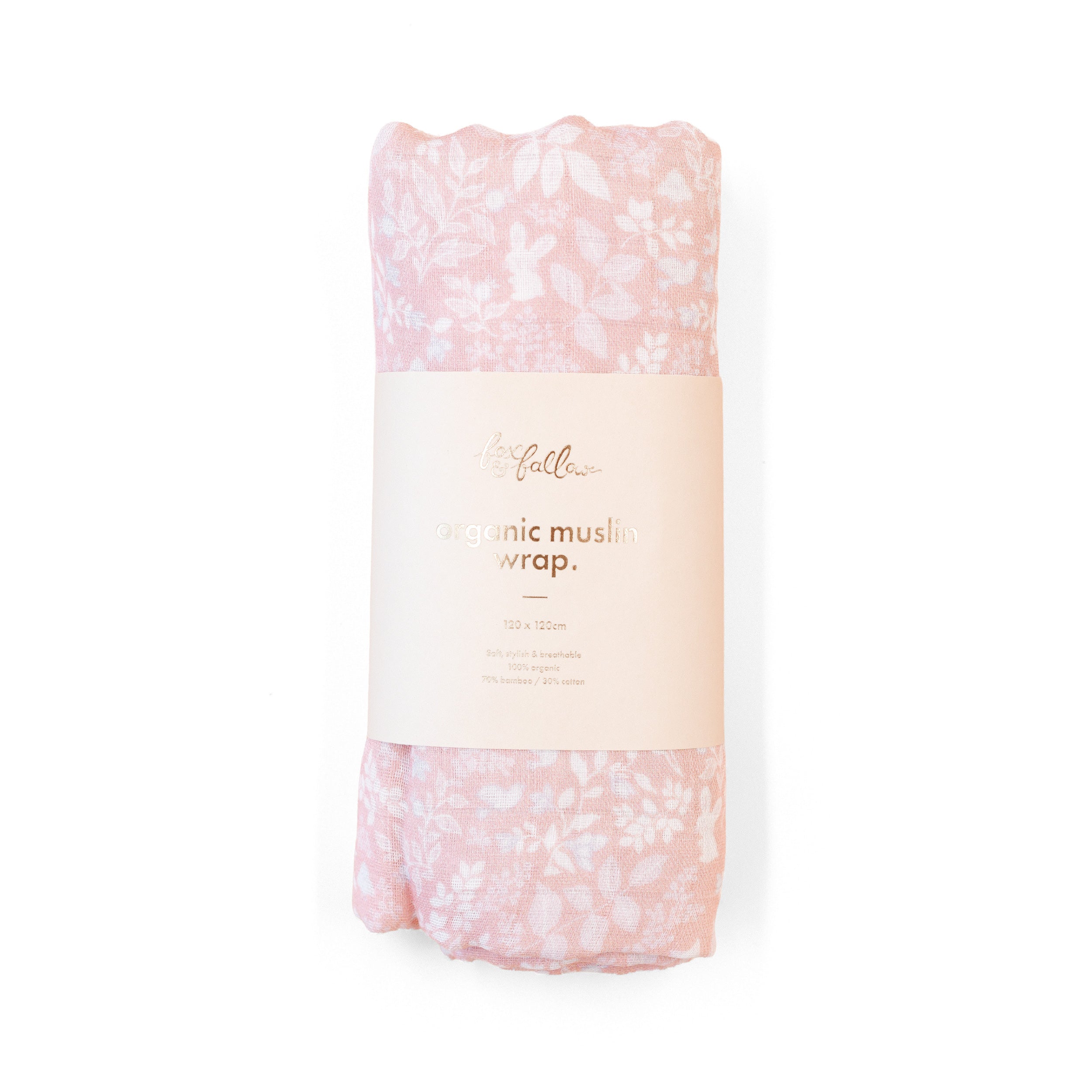 Forest Friends Peony Muslin Wrap Swaddle