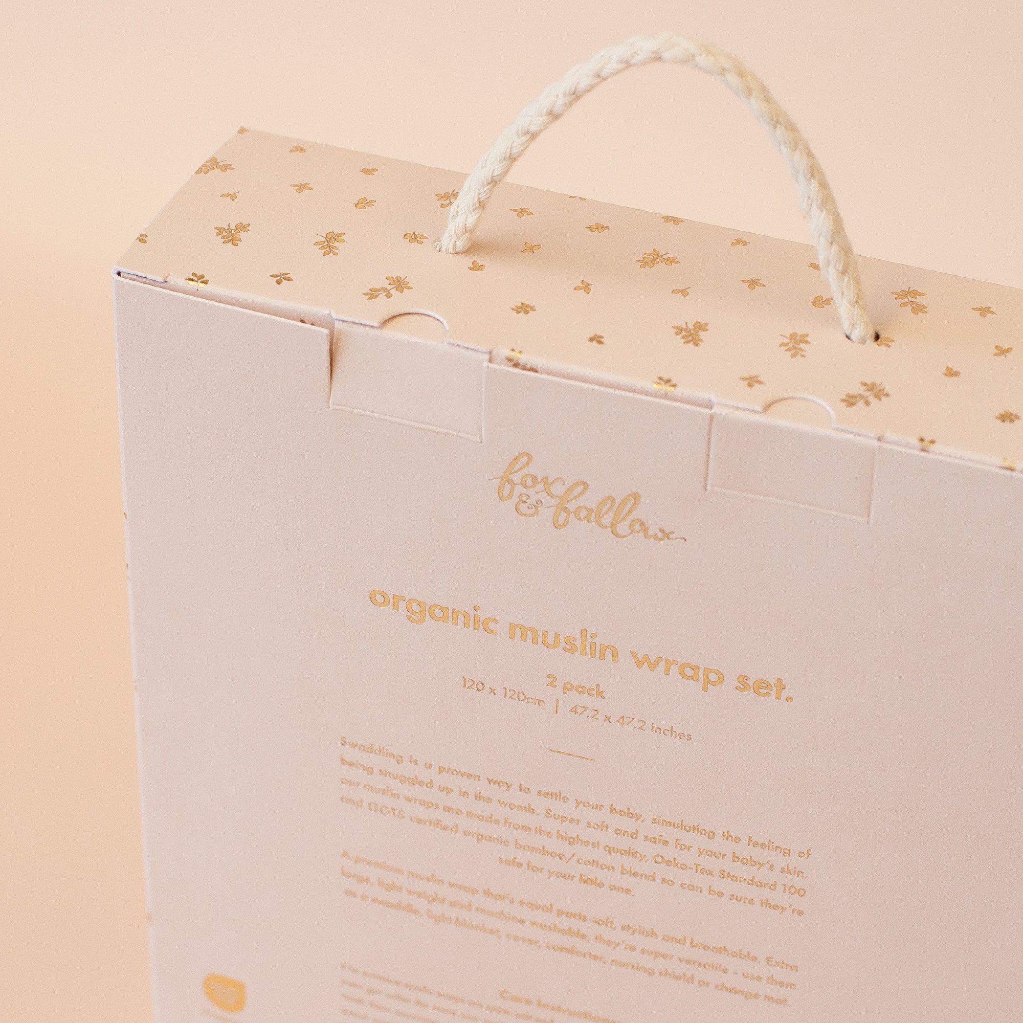 Forget-Me-Not Navy / Delphinium Organic Muslin Wrap Set