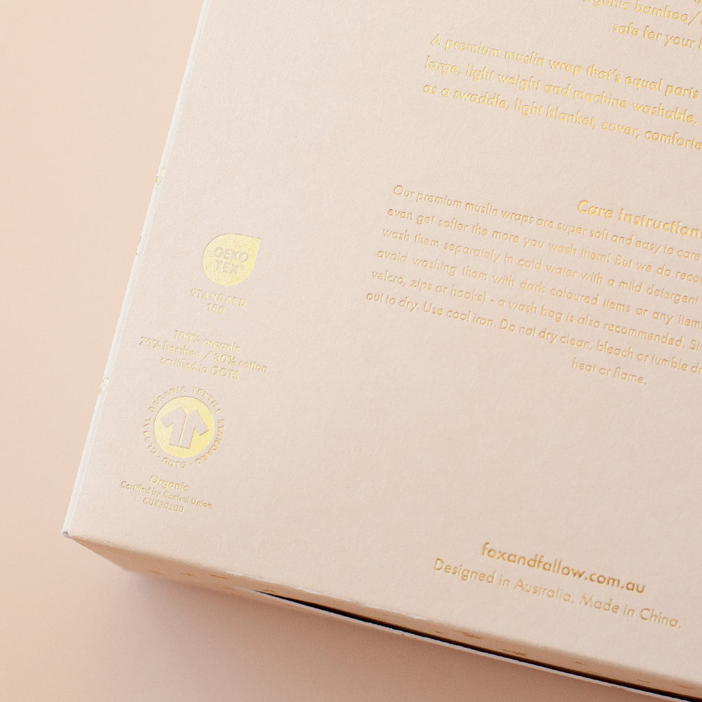 Forest Friends Midnight / Cornflower Organic Muslin Wrap Set