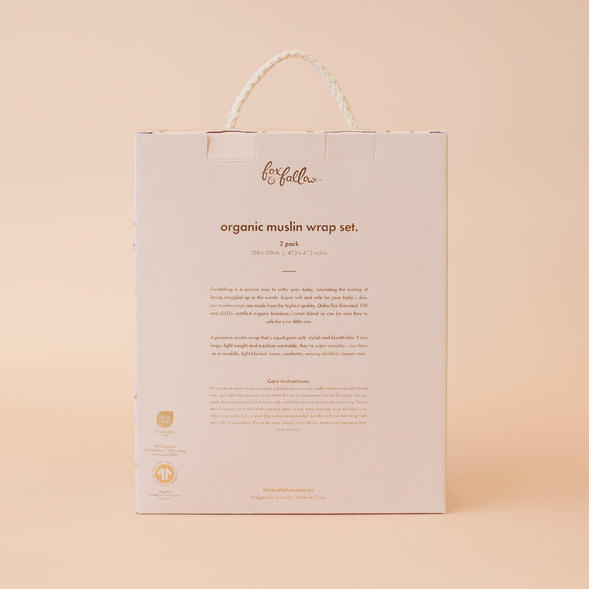 Forget-Me-Not Navy / Delphinium Organic Muslin Wrap Set