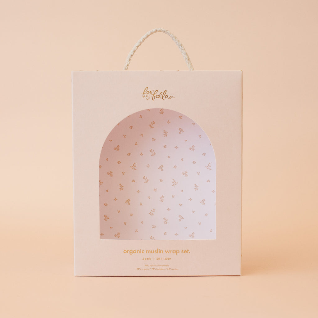 Forest Friends Midnight / Cornflower Organic Muslin Wrap Set