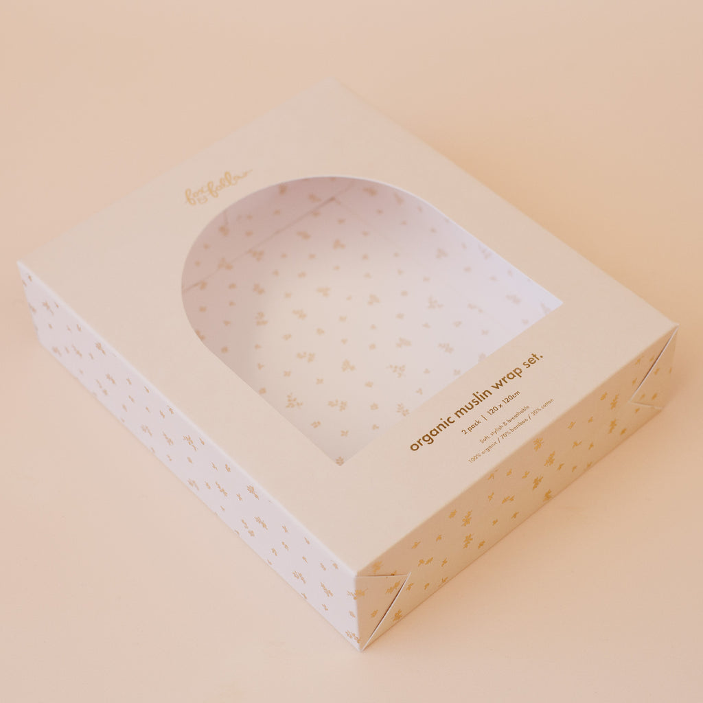 Forest Friends Midnight / Cornflower Organic Muslin Wrap Set