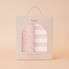 Dusty Roses / Petal Stripe Organic Muslin Wrap Set - PRE-ORDER (MARCH)
